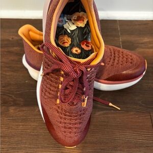 Women's Rabbit Athletic Shoes in Burgundy and Orange